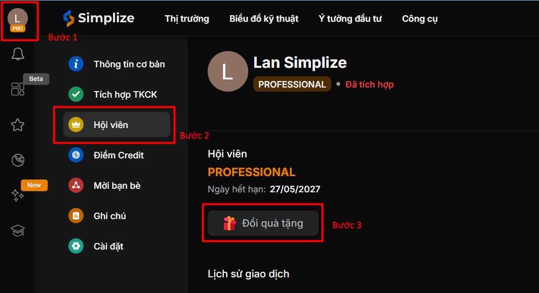 nhập mã quà tặng